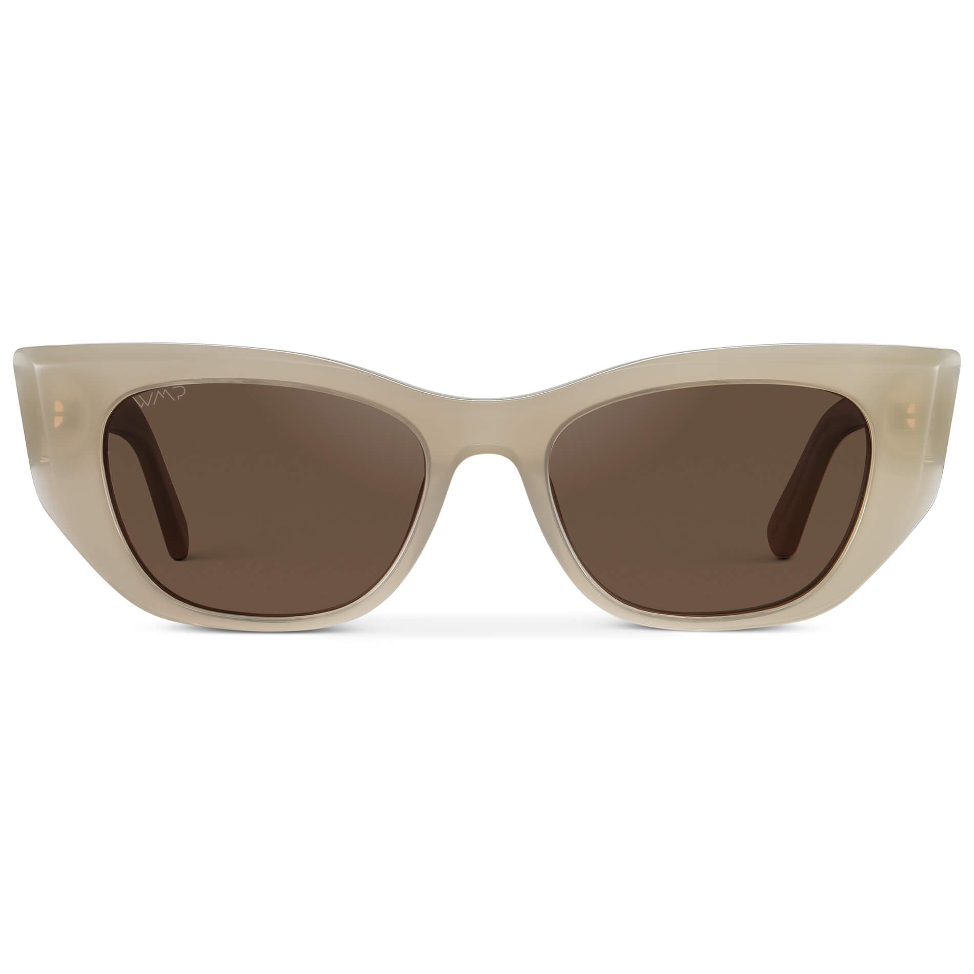 Pearl Beige / Brown Lens || Women's Polarized Sunglasses with pearl beige acetate frame and brown lens