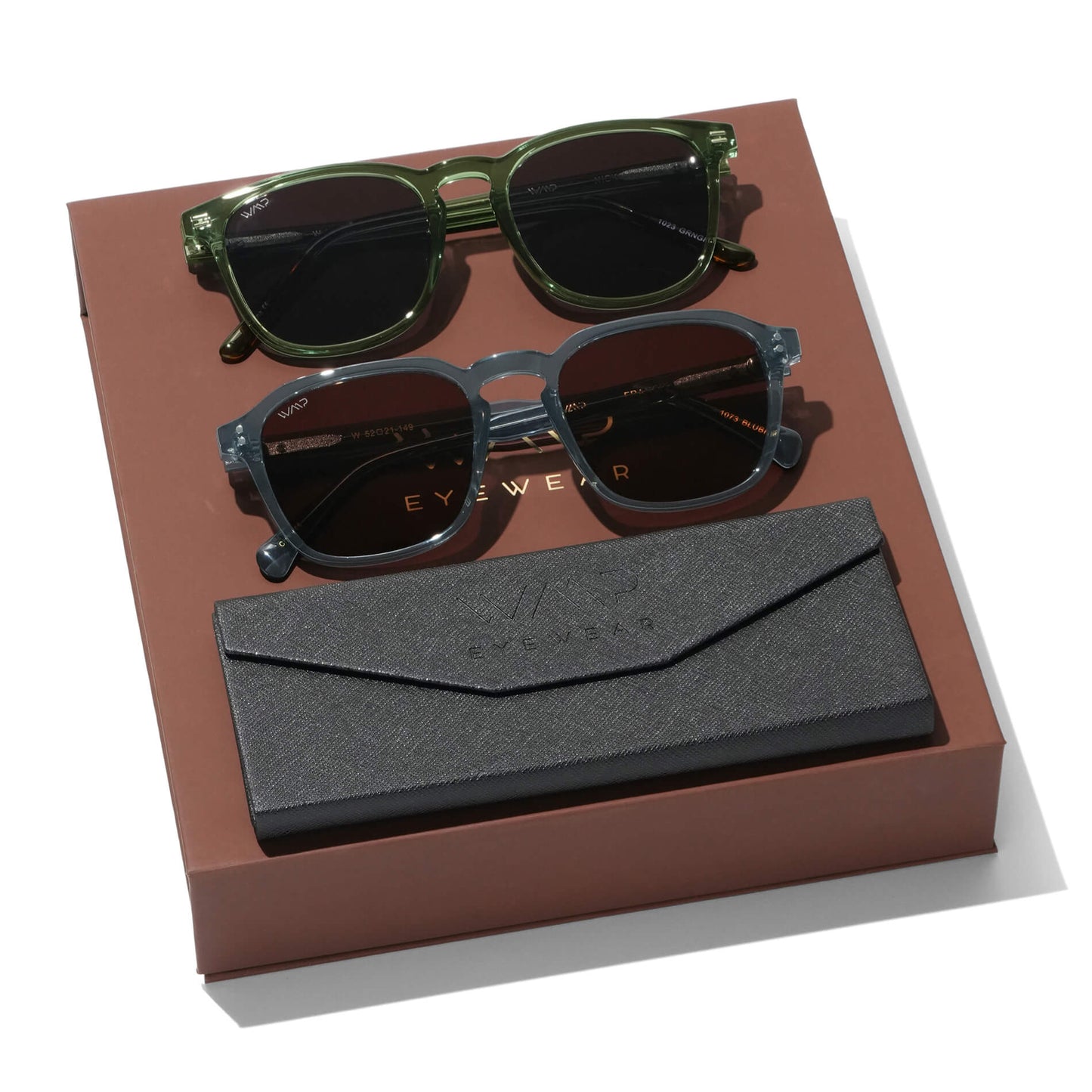 Francis and Nick || Sunglasses Gift Kit for Men featuring Best Selling styles Nick in Emerald Green and Francis in Crystal Stone Blue