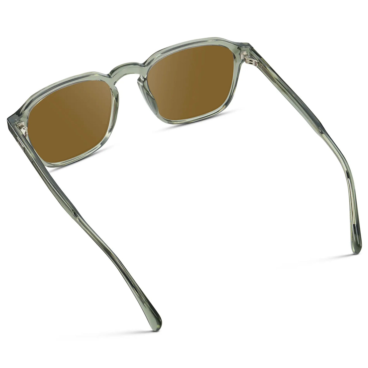 Sage Green / Amber || Men's Square Prescription Sunglasses with Sage Green Frame and Amber Lens