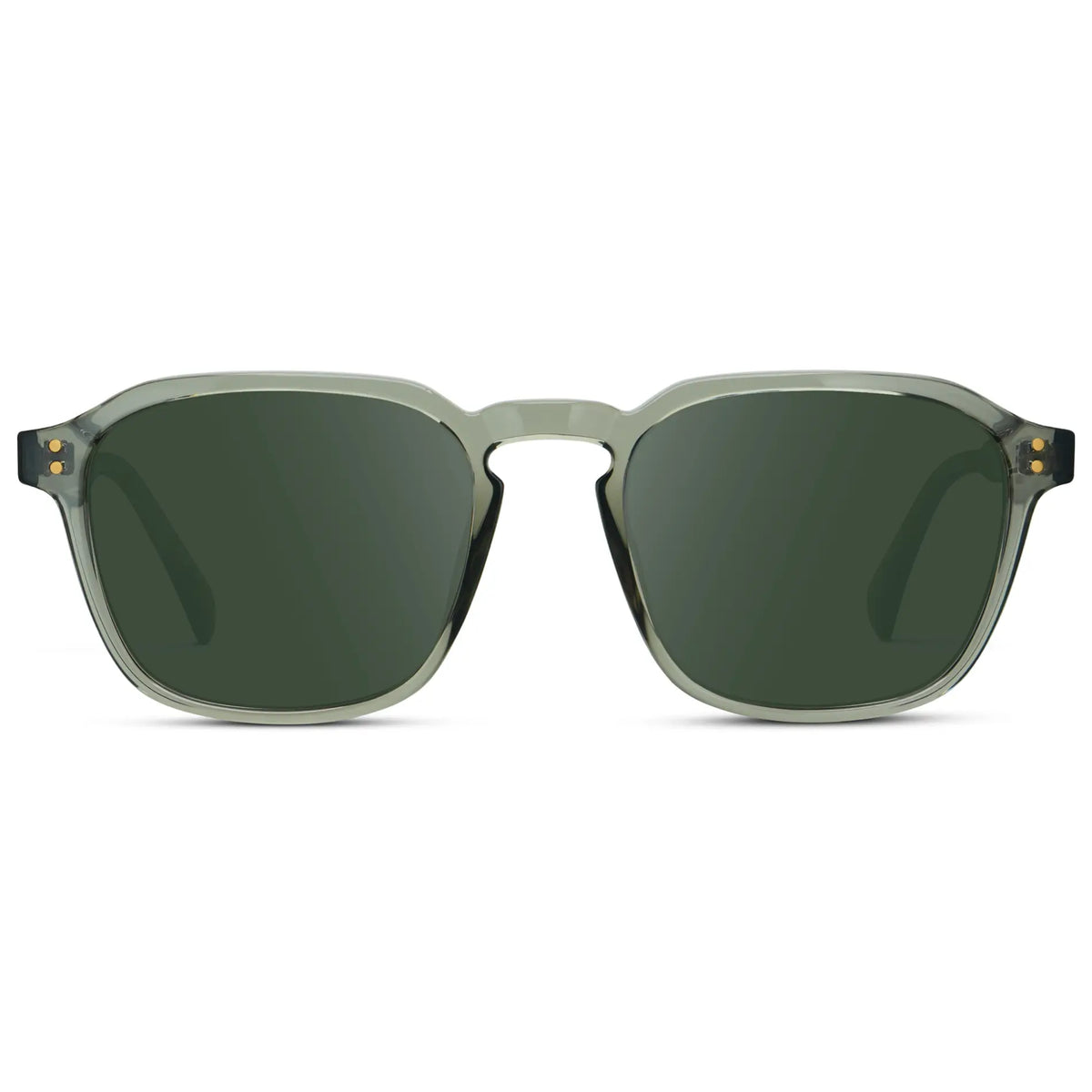 Sage Green / G15 || Men's Square Prescription Sunglasses with Sage Green Frame and Green Lens