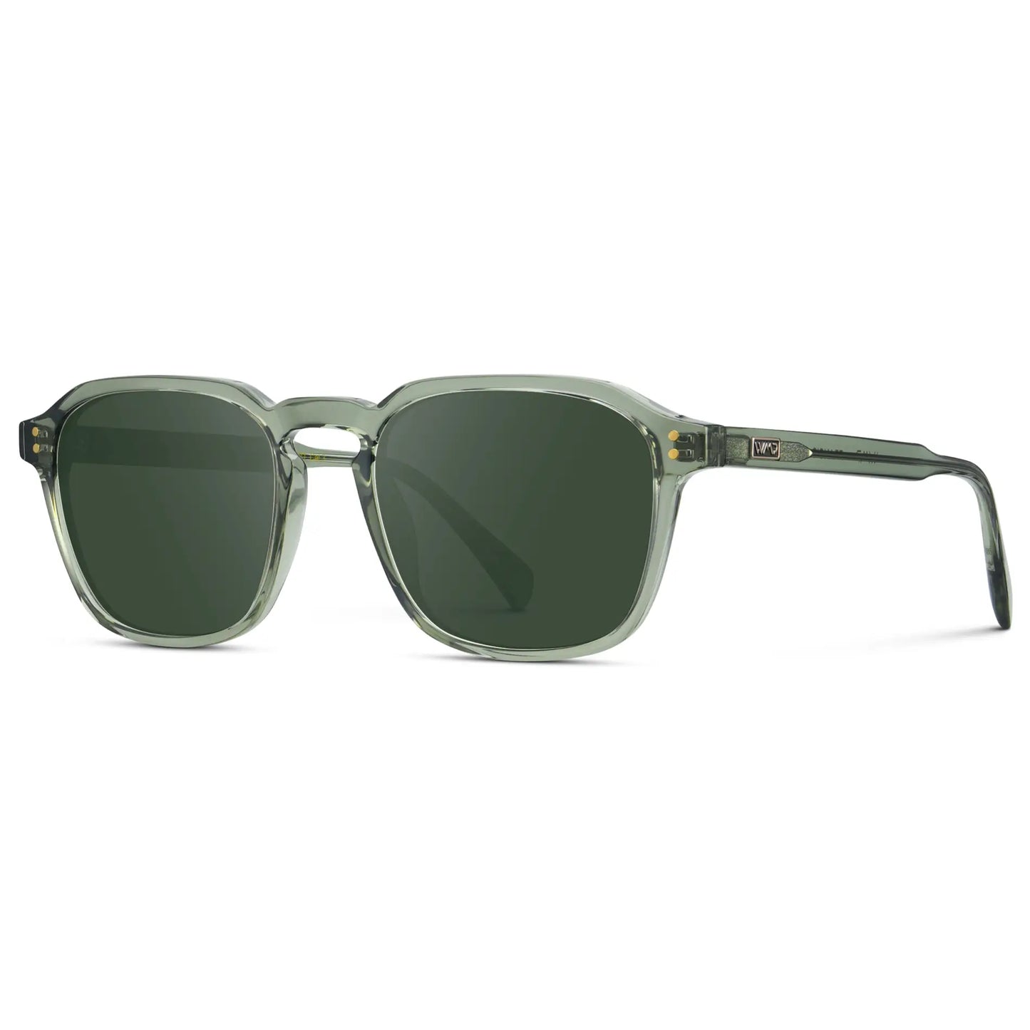 Sage Green / G15 || Men's Square Prescription Sunglasses with Sage Green Frame and Green Lens