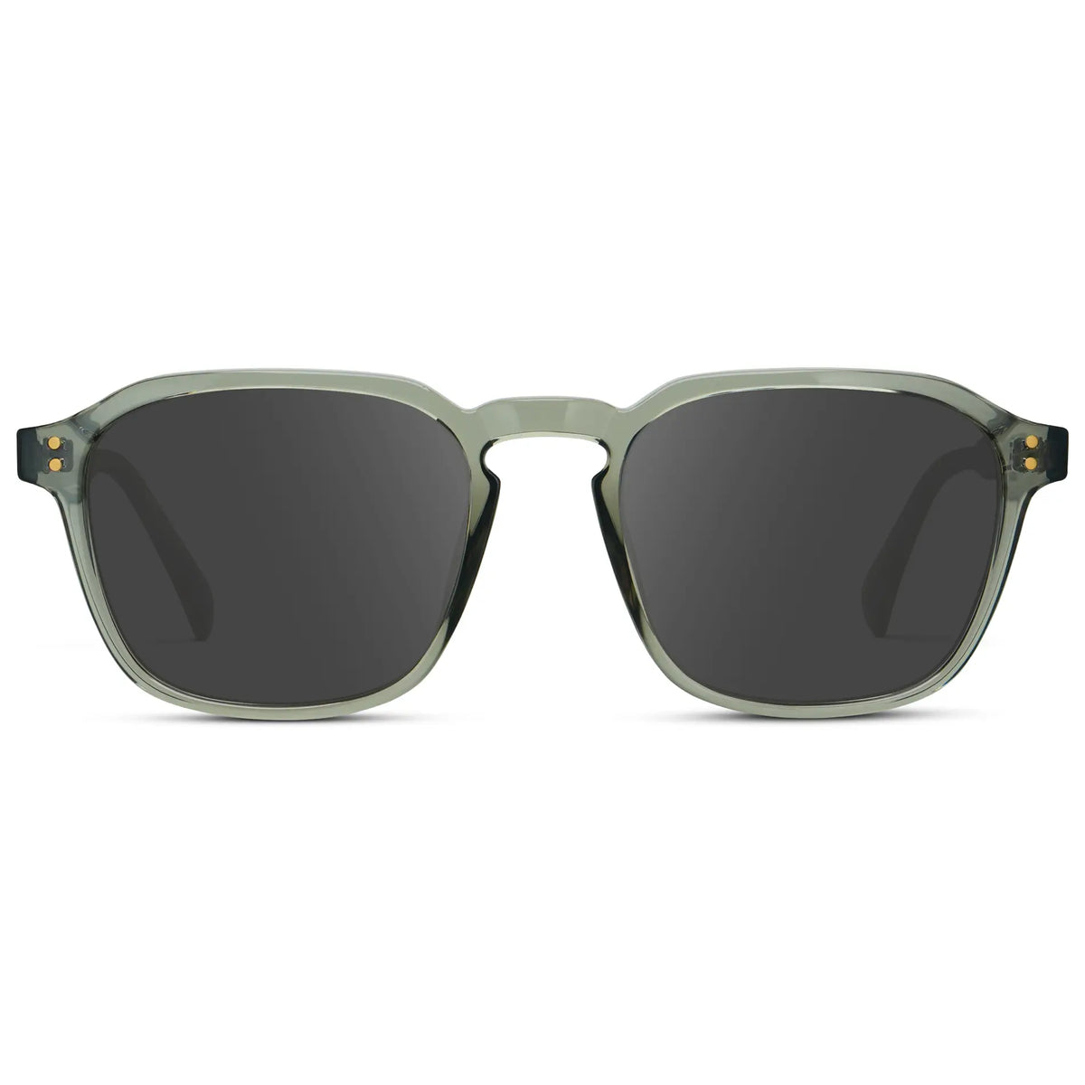 Sage Green / Grey || Men's Square Prescription Sunglasses with Sage Green Frame and Grey Lens