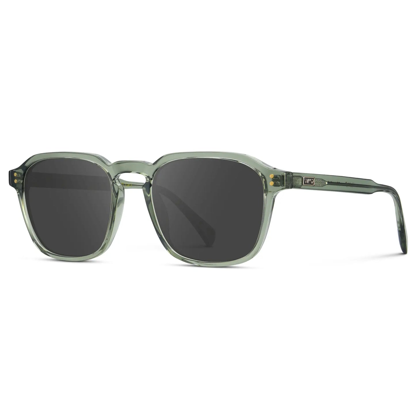 Sage Green / Grey || Men's Square Prescription Sunglasses with Sage Green Frame and Grey Lens