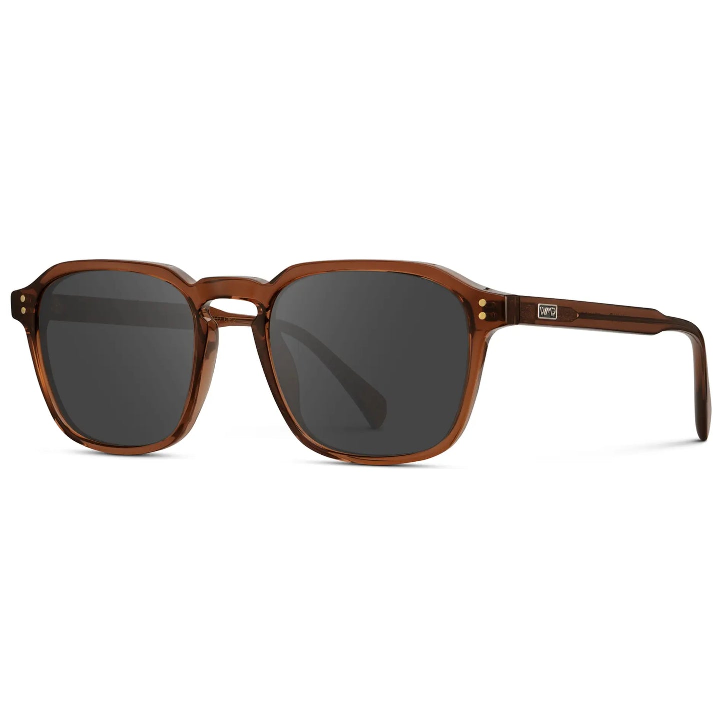 Terracotta Brown / Grey || Men's Square Prescription Sunglasses with Terracotta Brown Frame and Grey Lens