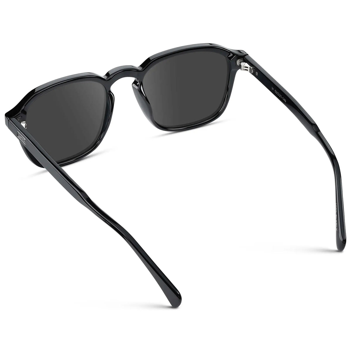 Black / Grey || Men's Square Prescription Sunglasses with Black Frame and Grey Lens