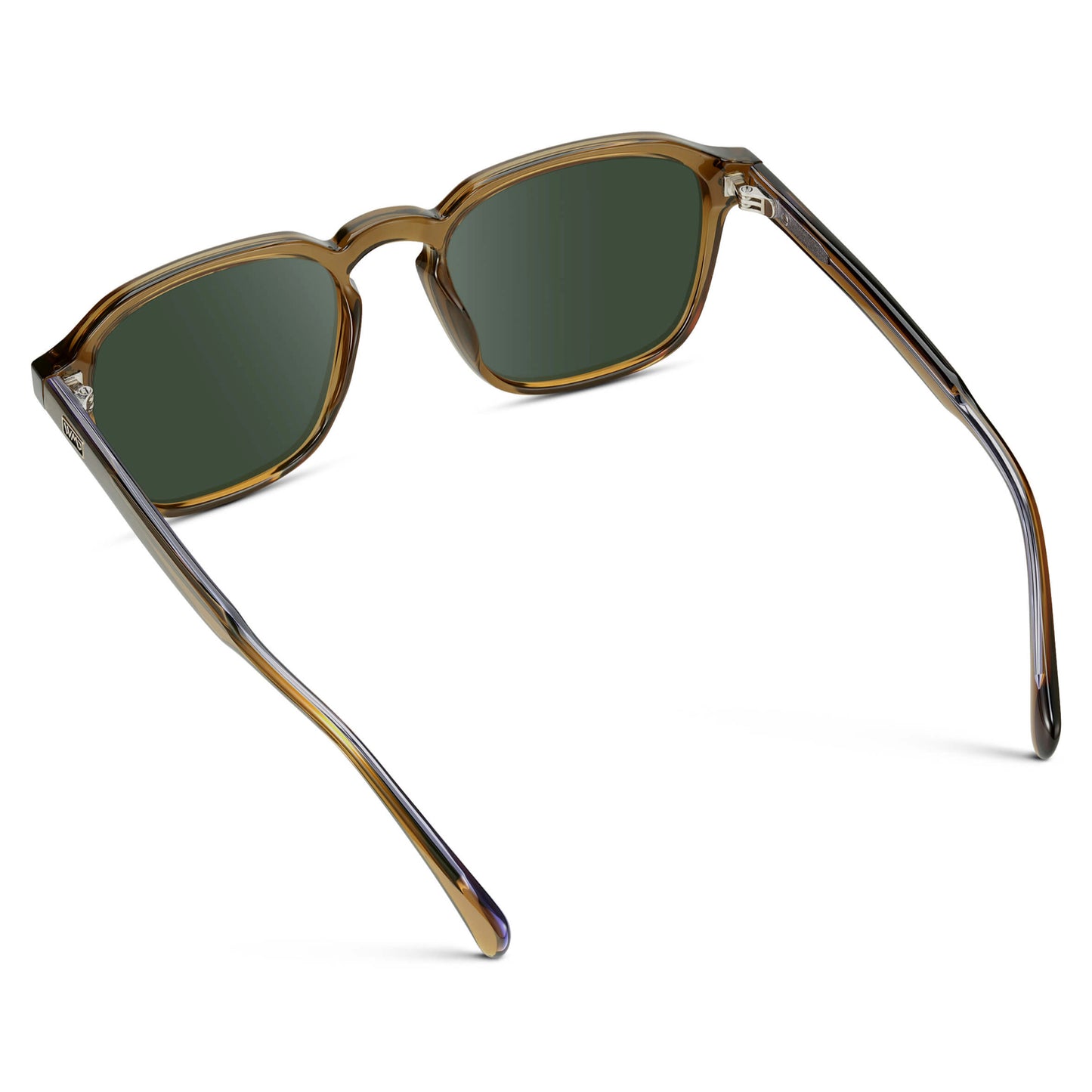 Crystal Verde / G15 Lens || Dark Green Square Frame with Green Prescription Sunglass Lenses