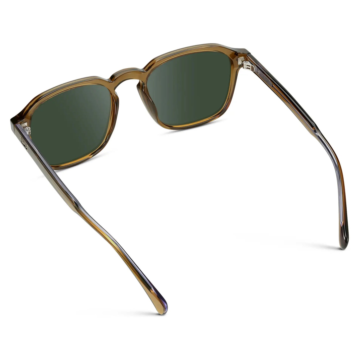 Crystal Verde / G15 || Men's Square Prescription Sunglasses with Crystal Verde Frame and Green Lens