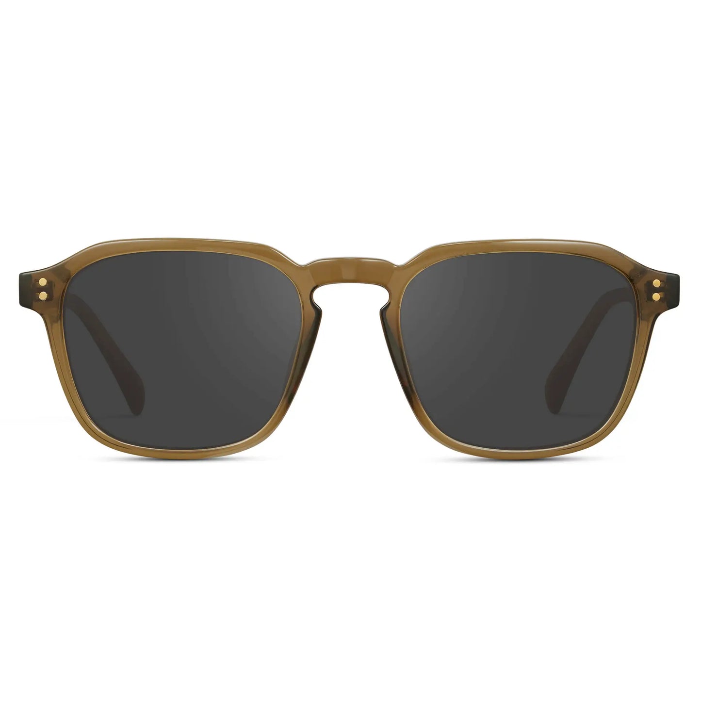 Crystal Verde / Grey || Men's Square Prescription Sunglasses with Crystal Verde Frame and Grey Lens
