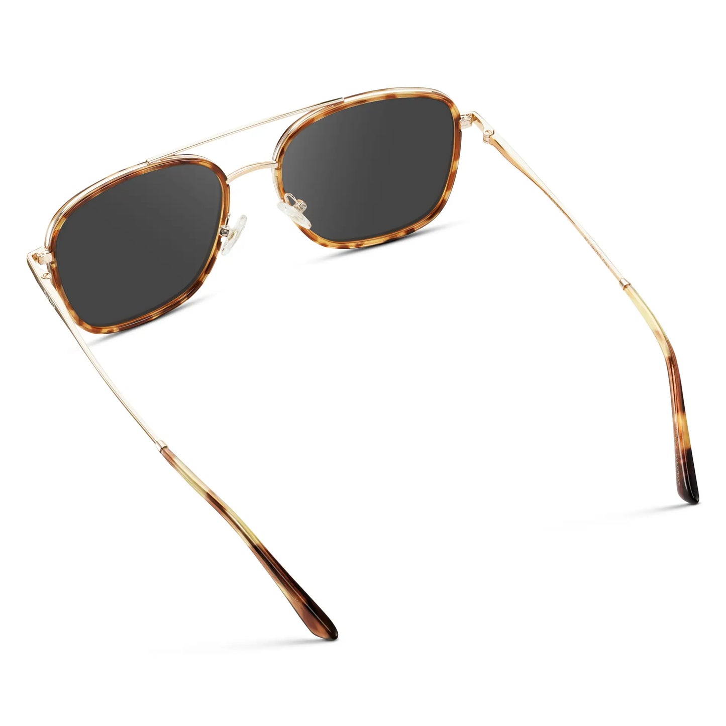 Honeycomb Tortoise / Grey || Women's Oversized Prescription Sunglasses with Honeycomb Tortoise Acetate Frame, Gold Stainless Steel Temples and Grey Prescription Lens