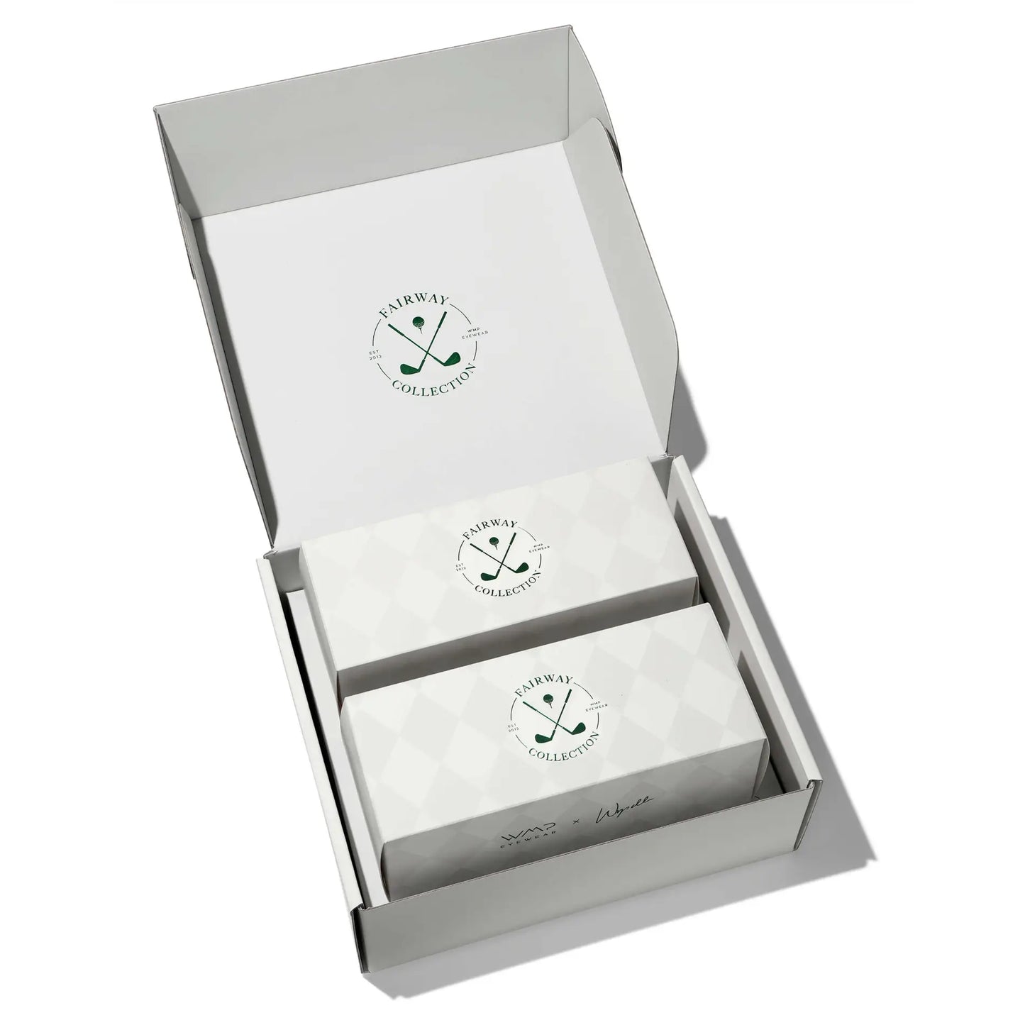 The Pro Kit || Best Selling Men's Golf Styles Wyndham in Crystal Agave Green and Wyndham in Denim Blue combined in a gifting kit