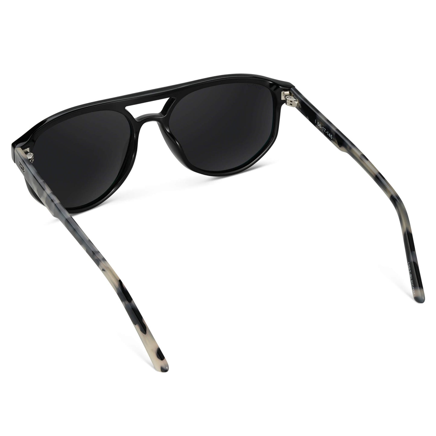 Black Beige Tortoise / Black Lens