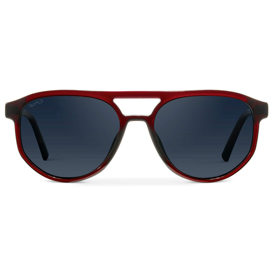 Red Garnet / Dark Blue Lens