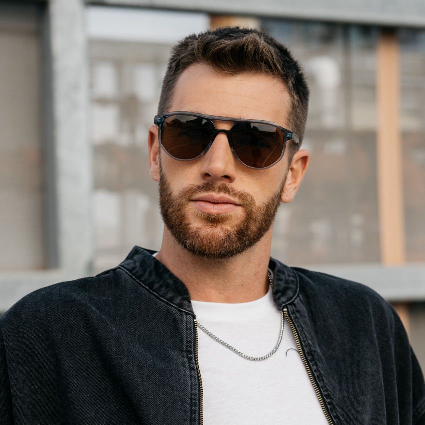 Chambray Blue / Brown Lens