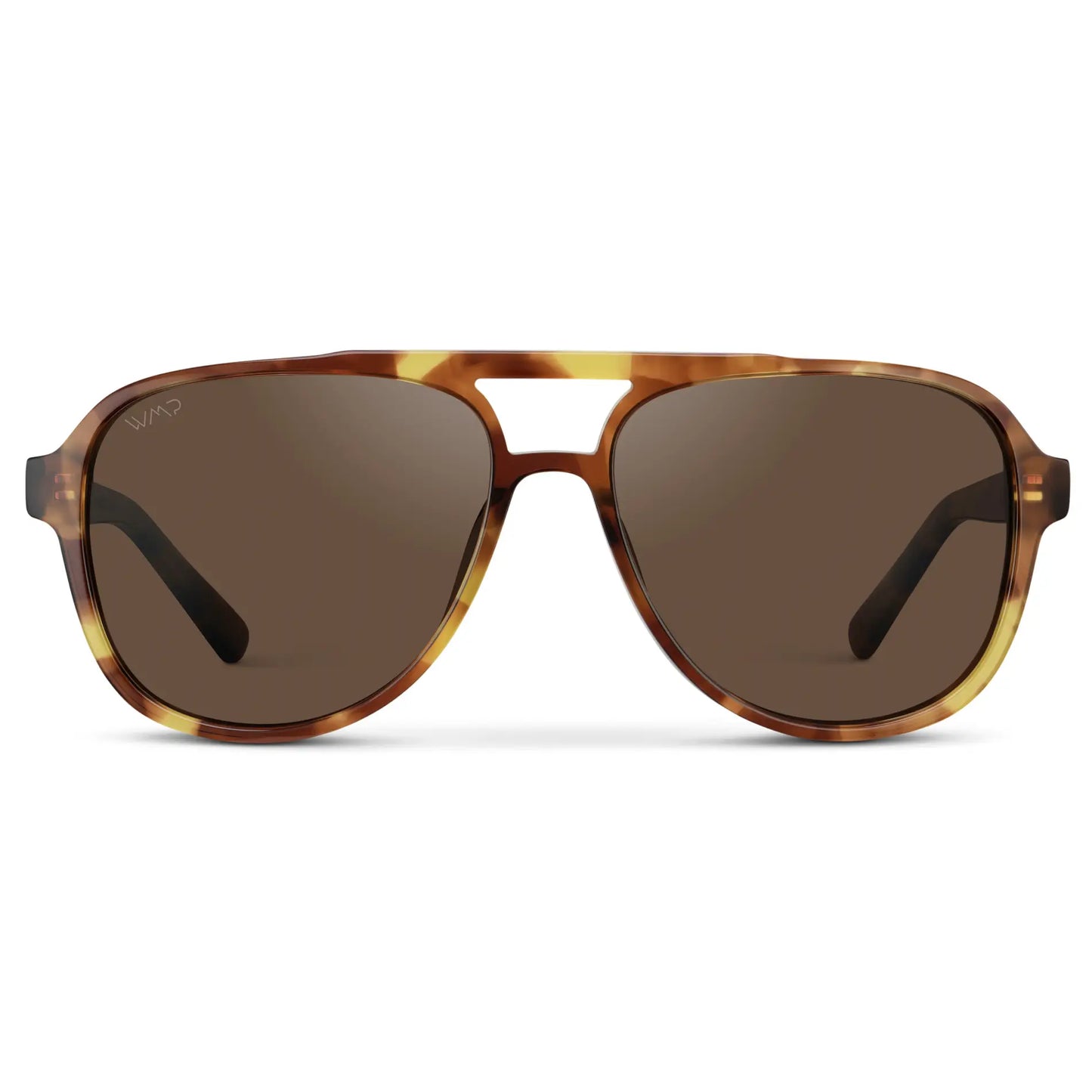 Honeycomb Tortoise / Brown Lens || Women's Honeycomb Tortoise Aviator Frame Sunglasses with Brown Polarized Lenses