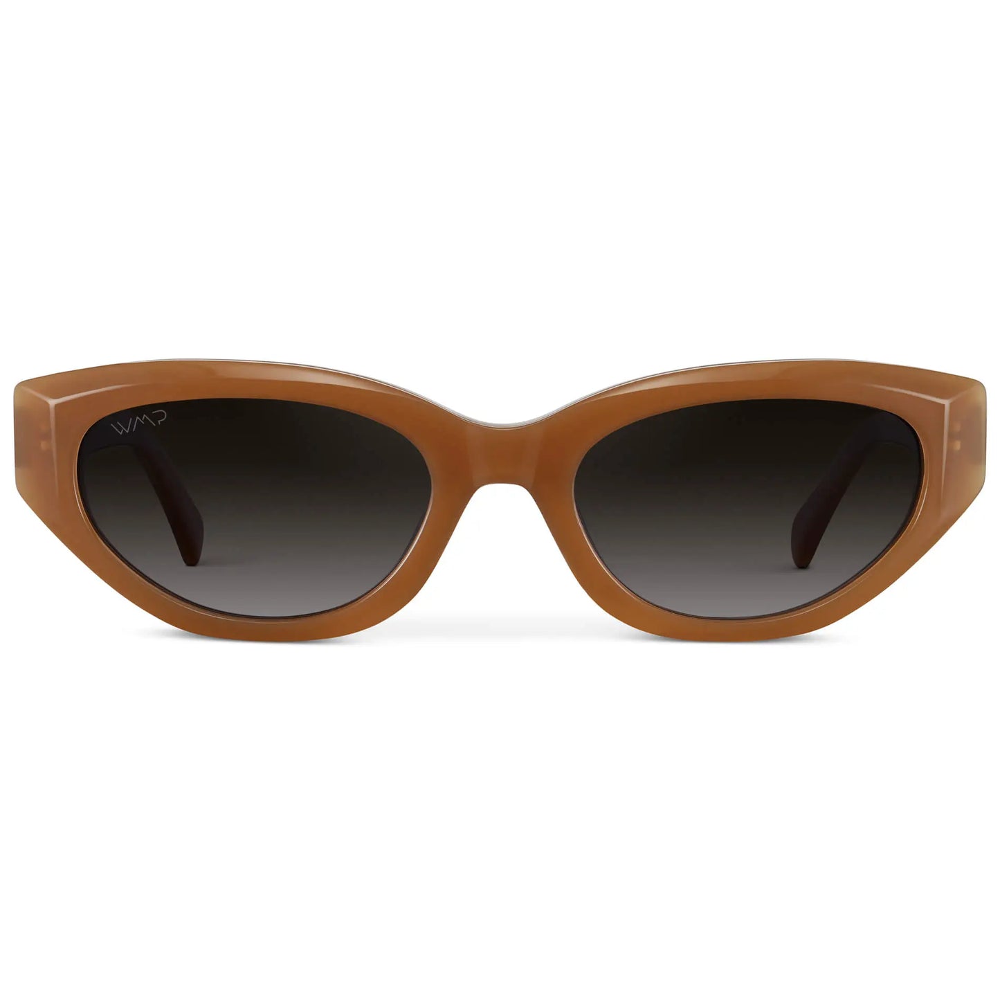 Toffee Brown / Oak Brown Gradient Lens || Women's Cat-Eye Polarized Sunglasses with Brown Acetate and TR90 frame and Brown Gradient Lens