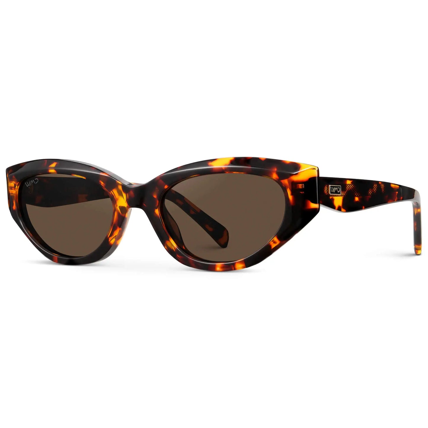 Ember Tortoise / Dark Brown Lens || Women's Cat-Eye Polarized Sunglasses with Tortoise Acetate and TR90 frame and Dark Brown Lens