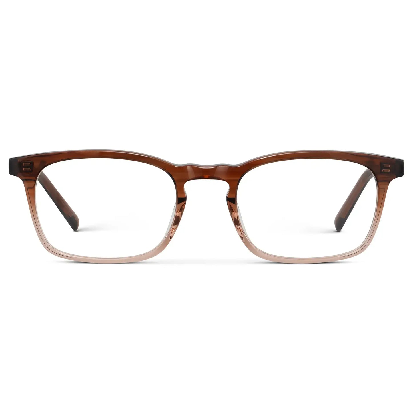 Acacia Brown || Women's Rectangular Prescription Glasses with a Acacia Brown Dual-Tone Acetate Frame and Clear Lens