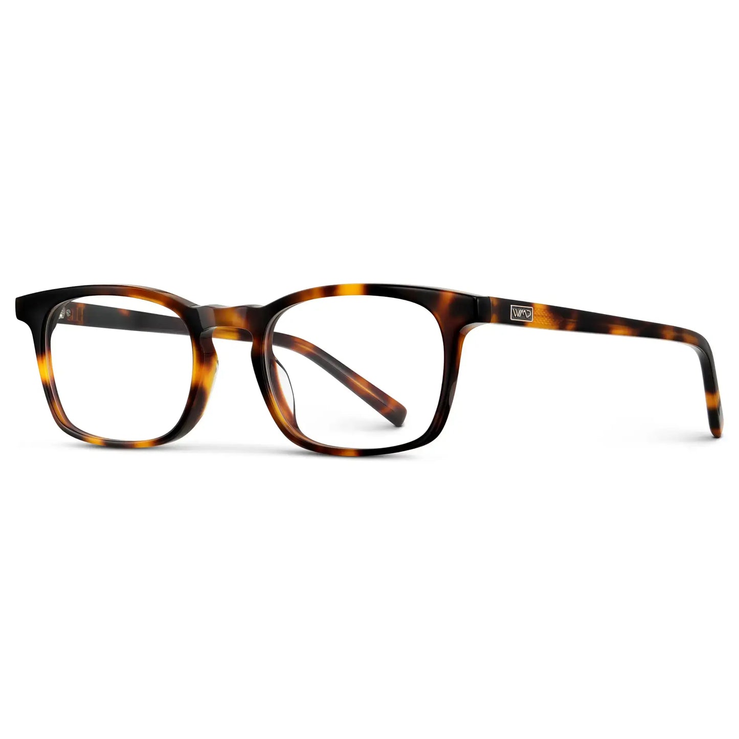 Brown Tortoise || Women's Rectangular Prescription Glasses with a Brown Tortoise Acetate Frame and Clear Lens