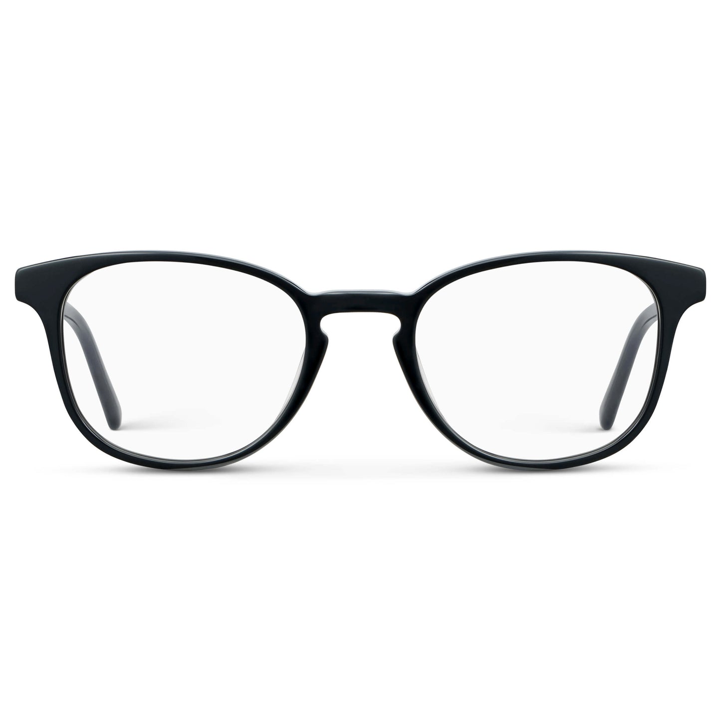 Black || Unisex Blue Light Blocking Glasses with Black Acetate Frame and Clear Lens