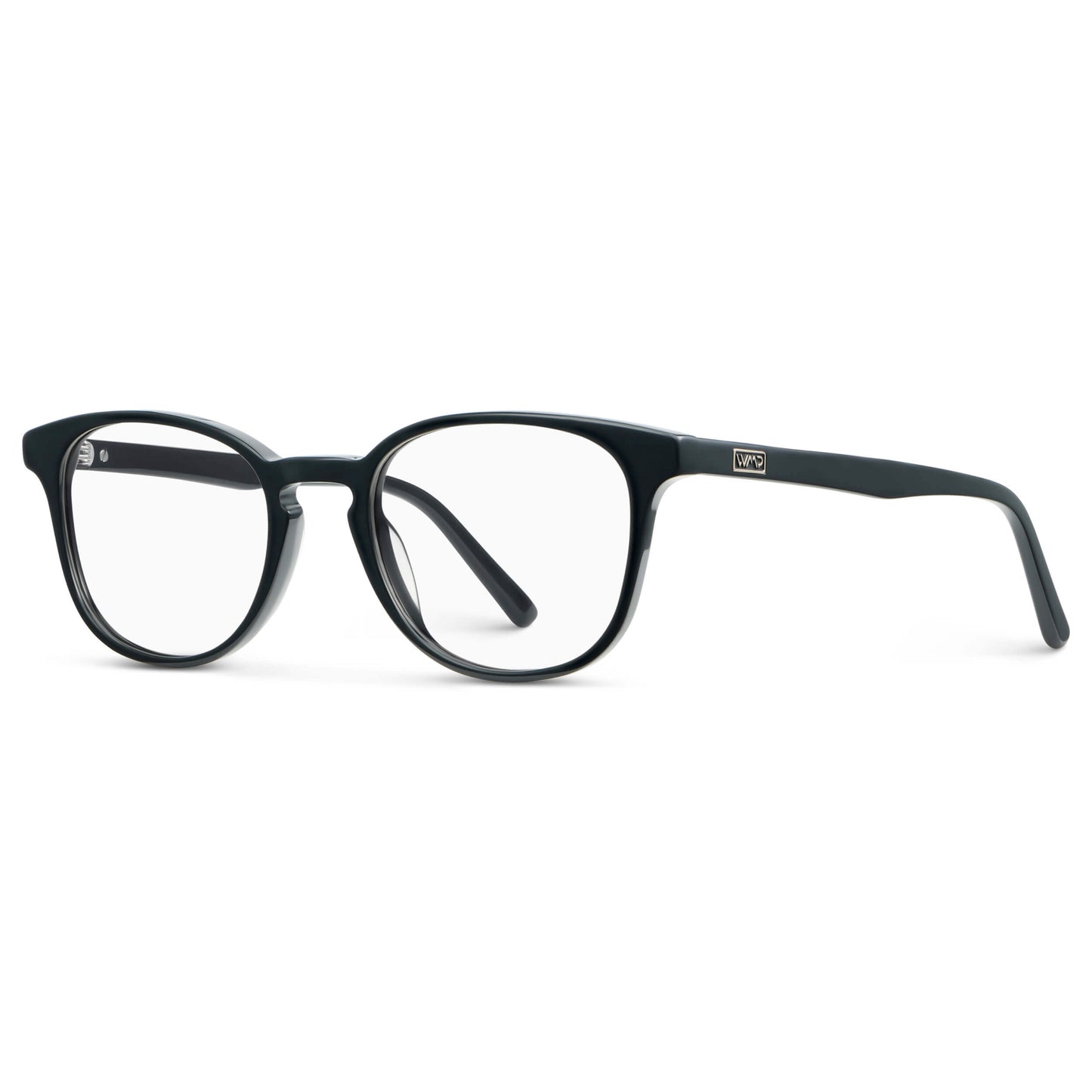 Black || Unisex Eyeglasses with Black Acetate Frame and Clear Prescription Lens