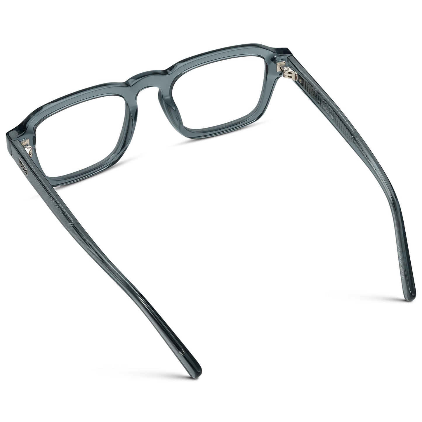 Crystal Stone Blue || Men's Rectangular Prescription Eyeglasses with Blue Acetate Frame and Clear Prescription Lenses