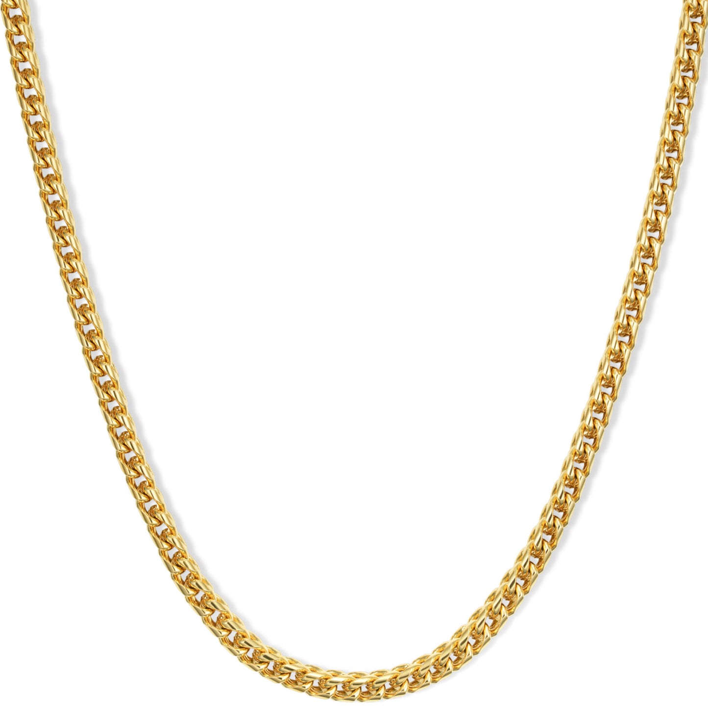 Gold || Gold Block Chain Necklace