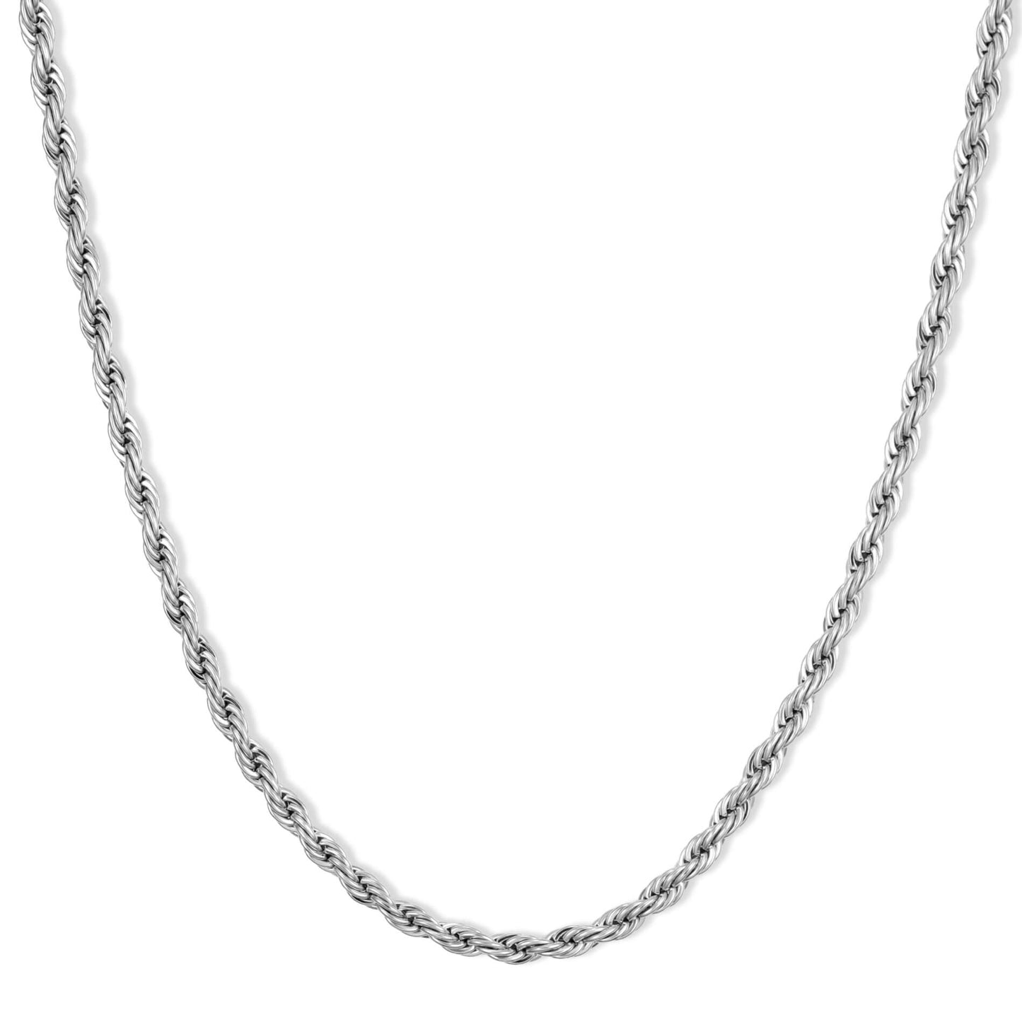 Silver || Twisted Silver Chain Necklace