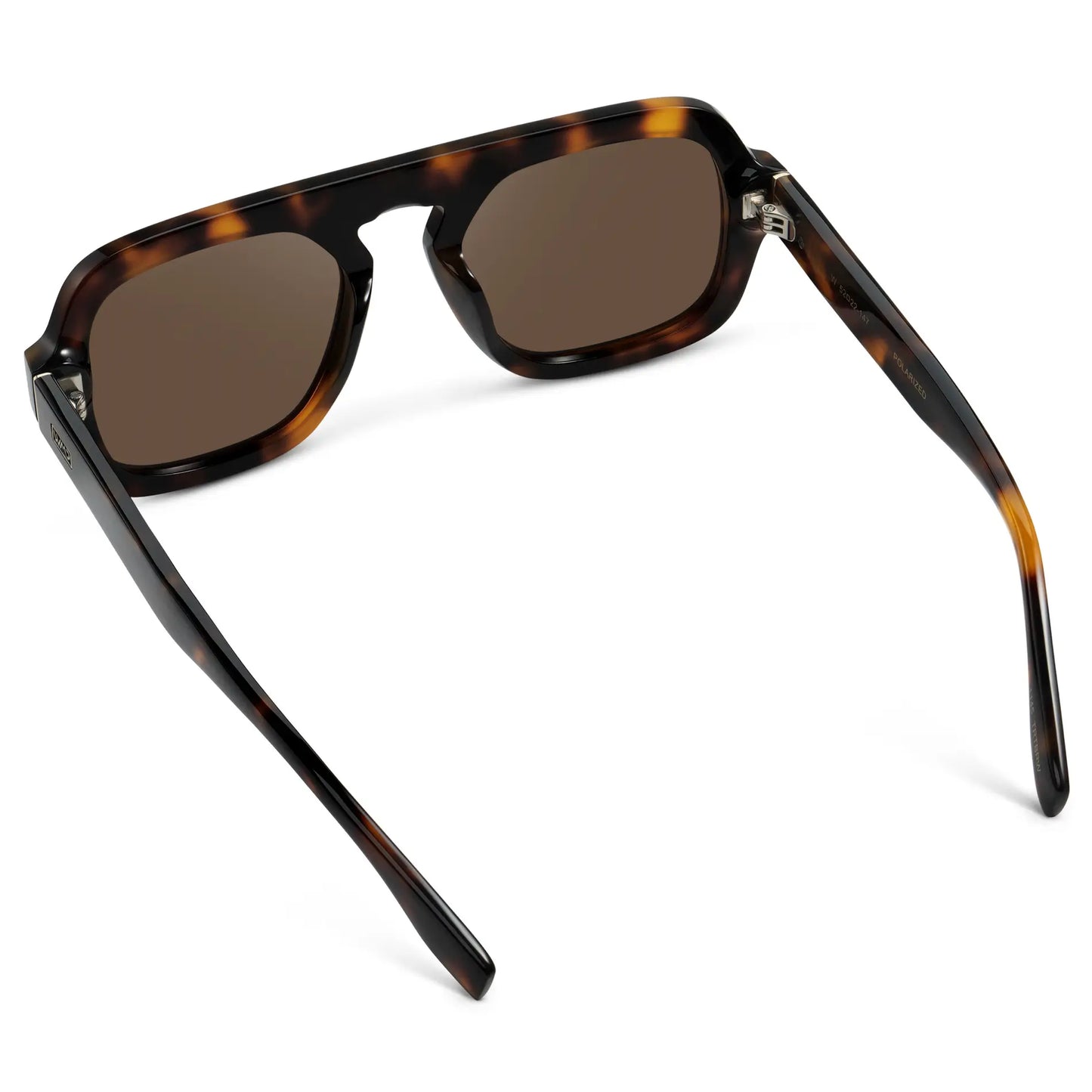 Brown Tortoise / Brown Lens || Women's Aviator Polarized Sunglasses with Brown Tortoise Frame and Brown Lenses on a white background
