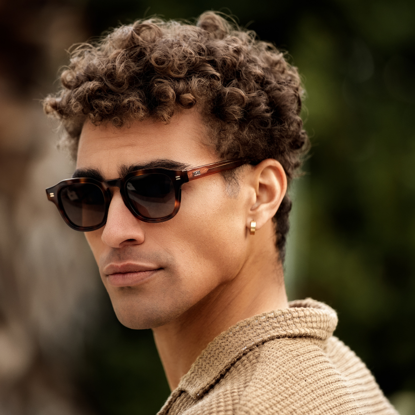 Havana Tortoise / Brown Gradient Lens || Men's Geometric Square Polarized Sunglasses with Tortoise Acetate Frame and Brown Gradient Lens