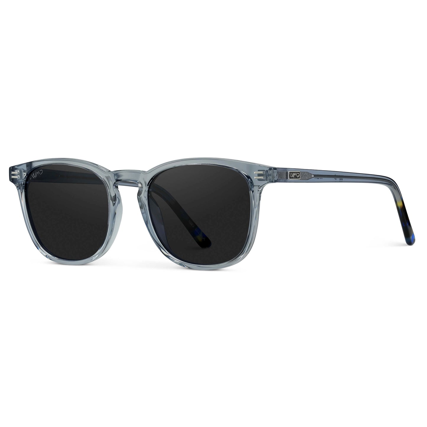 Crystal Cadet Grey / Black Lens || Classic Style Sunglasses with Grey Frame and Black Lens