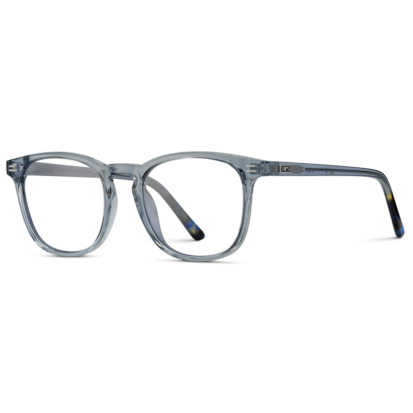 Crystal Cadet Grey || Grey Square Frame Prescription Glasses with Clear Lenses