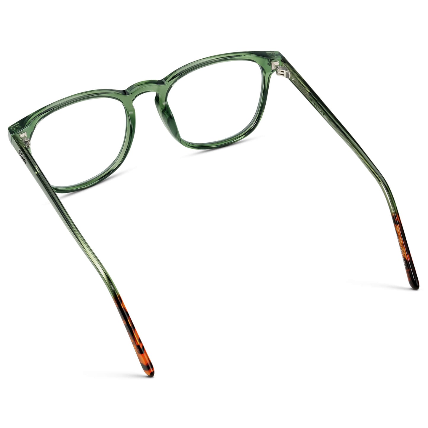 Emerald Green || Green Square Frame Prescription Glasses with Clear Lenses