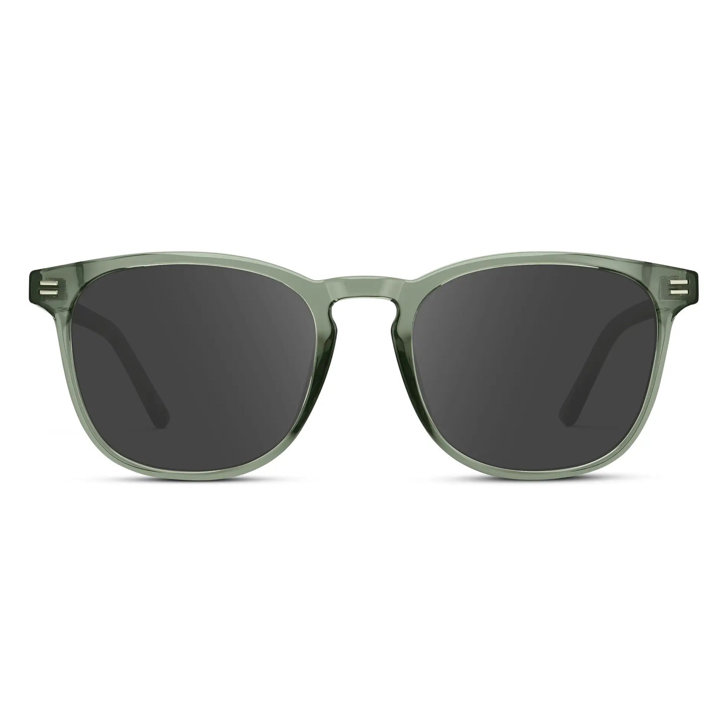 Sage Green / Grey Lens || Green Square Frame Prescription Sunglasses with Grey Lenses