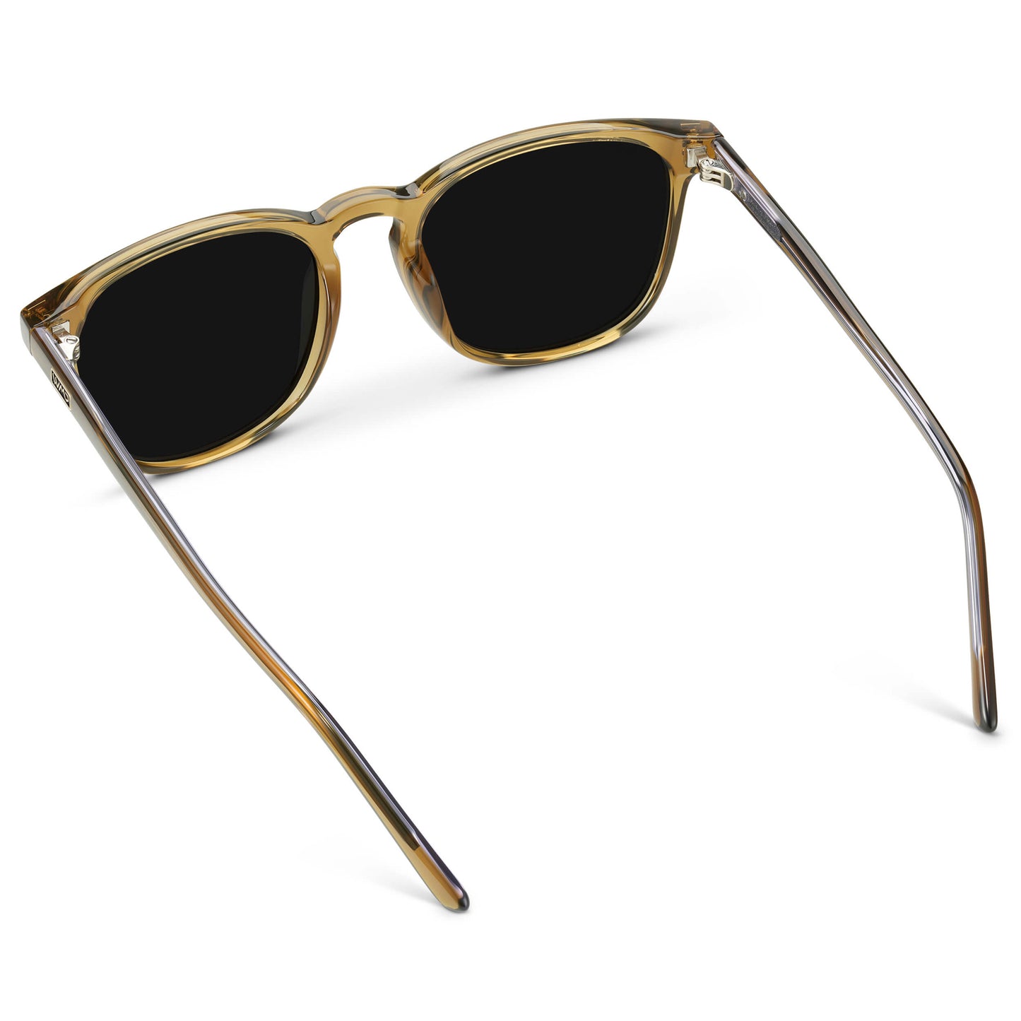 Crystal Verde / Triple Black Lens || Crystal Verde Square Frame Sunglasses with Triple Black Polarized Lenses