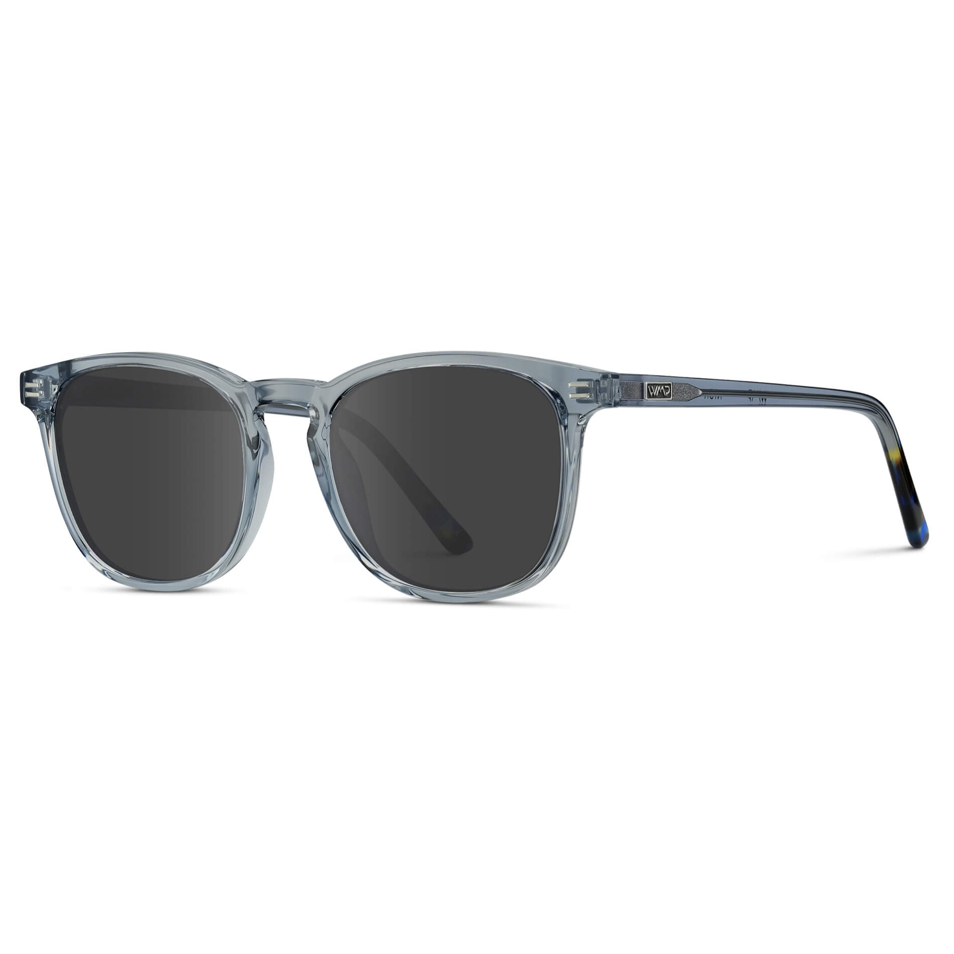 Crystal Cadet Grey / Grey Lens || Grey Square Frame Prescription Sunglasses with Grey Lenses