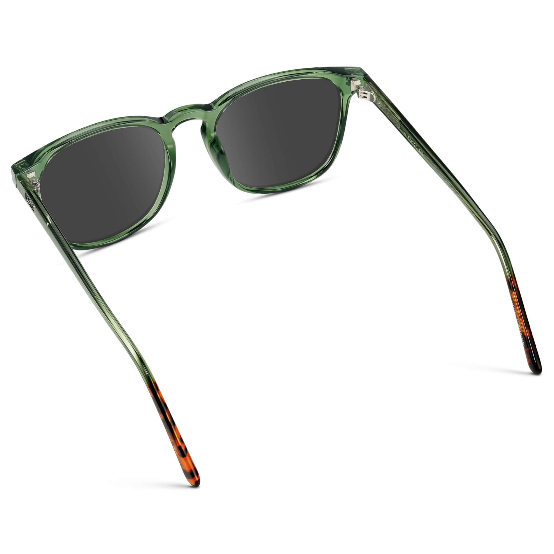 Emerald Green / Grey Lens || Green Square Frame Prescription Sunglasses with Grey Lenses