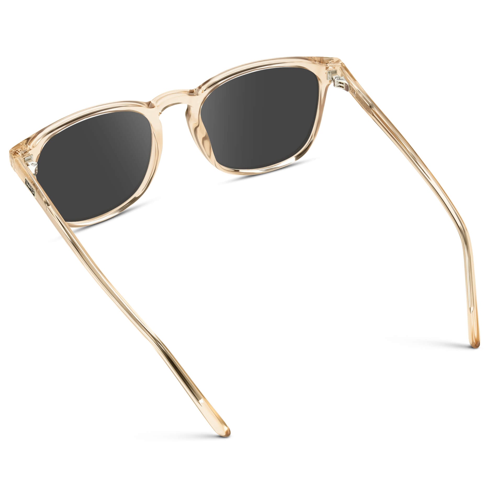 Crystal Sand Brown / Grey Lens || Light Brown Square Frame Prescription Sunglasses with Grey Lenses