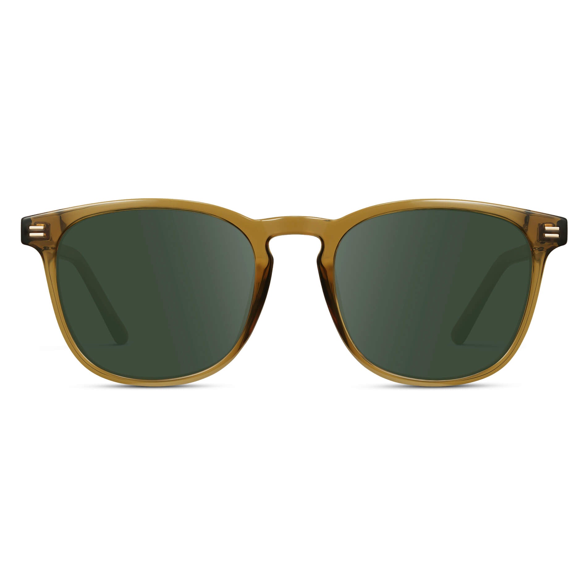 Crystal Verde / G15 Lens || Verde Square Frame Prescription Sunglasses with Green Lenses