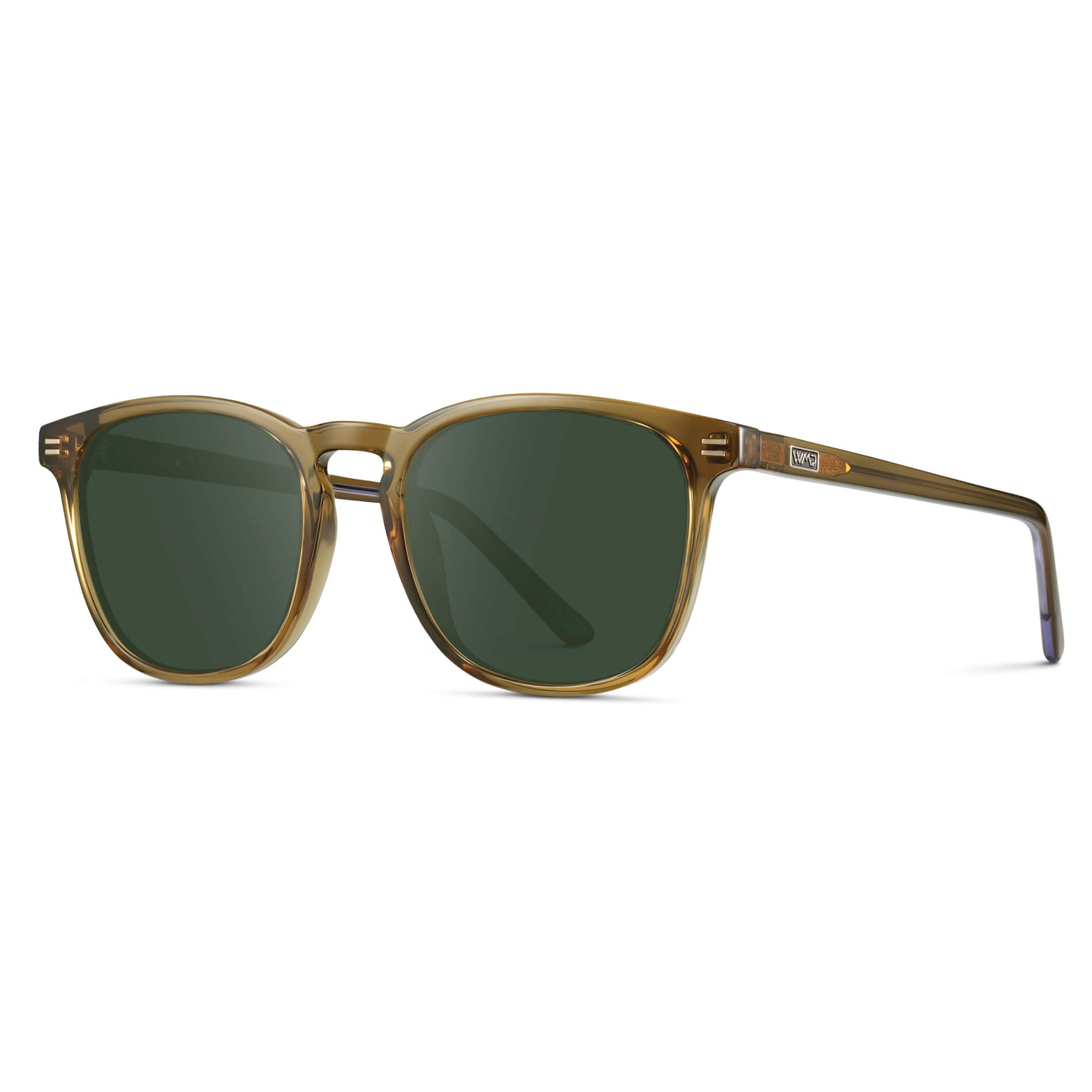 Crystal Verde / G15 Lens || Verde Square Frame Prescription Sunglasses with Green Lenses