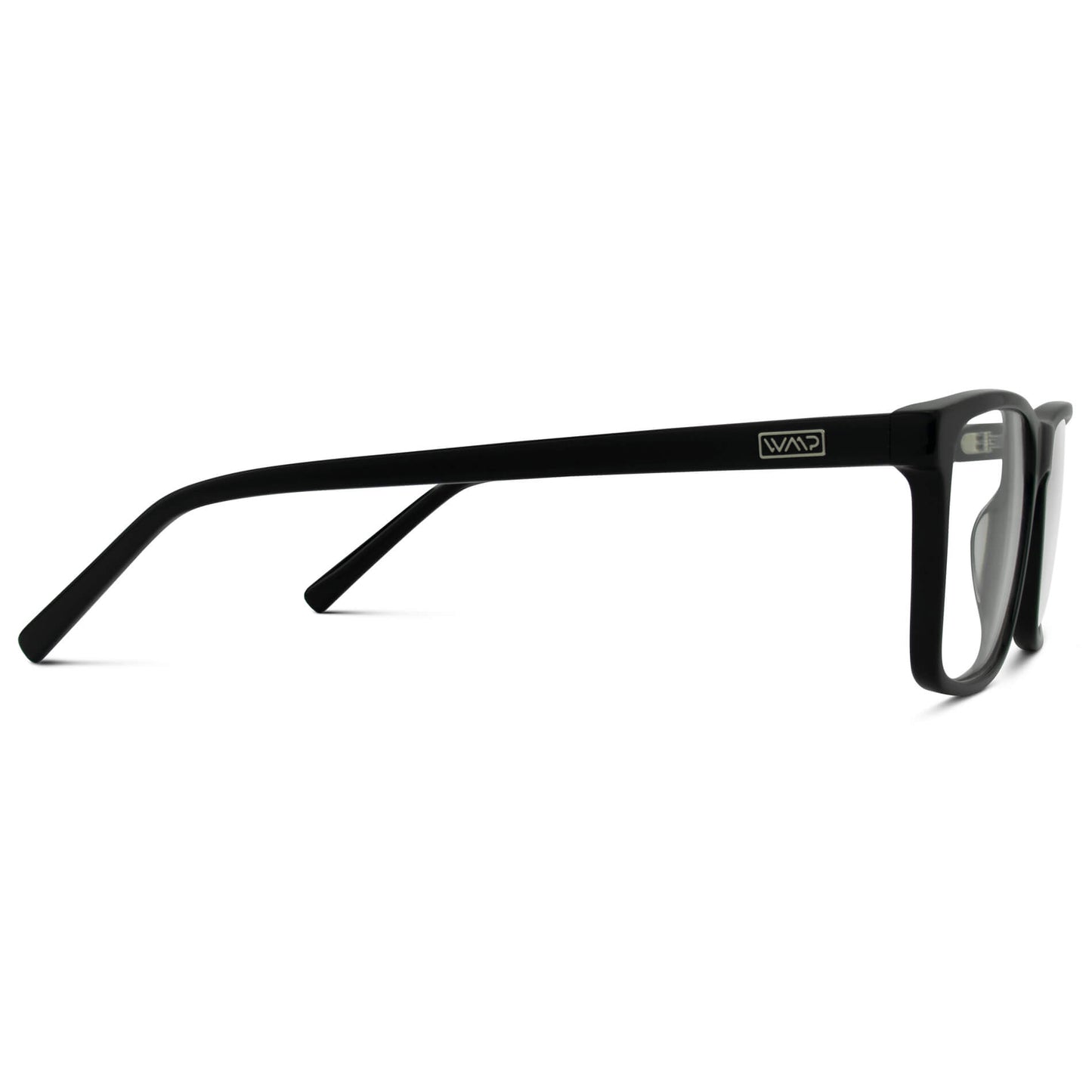 Glossy Black || Black Rectangle Frame Blue Light Blocking Glasses for Computer Use