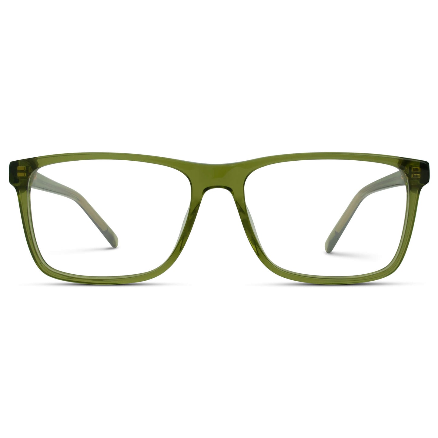 Crystal Sage Green || Green Rectangle Frame Blue Light Blocking Glasses for Computer Use