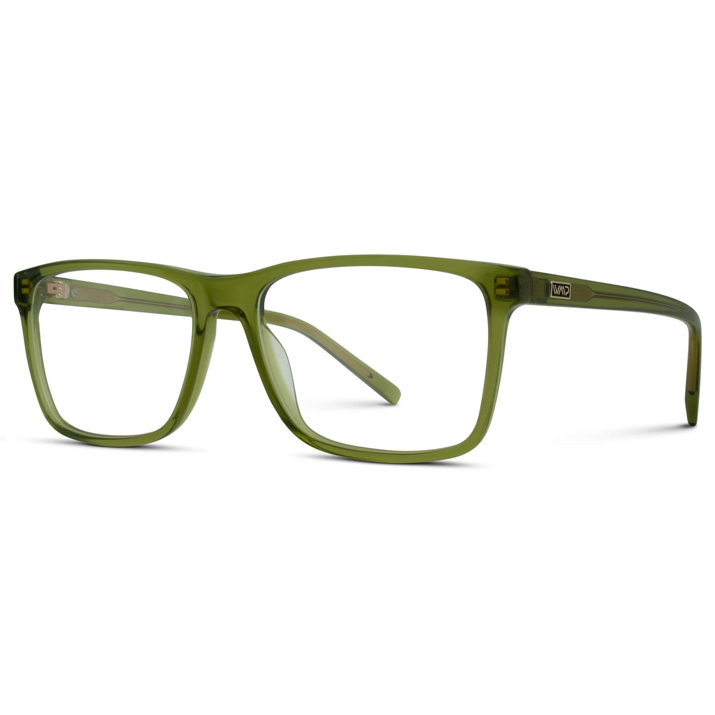 Crystal Sage Green || Green Rectangle Frame Blue Light Blocking Glasses for Computer Use