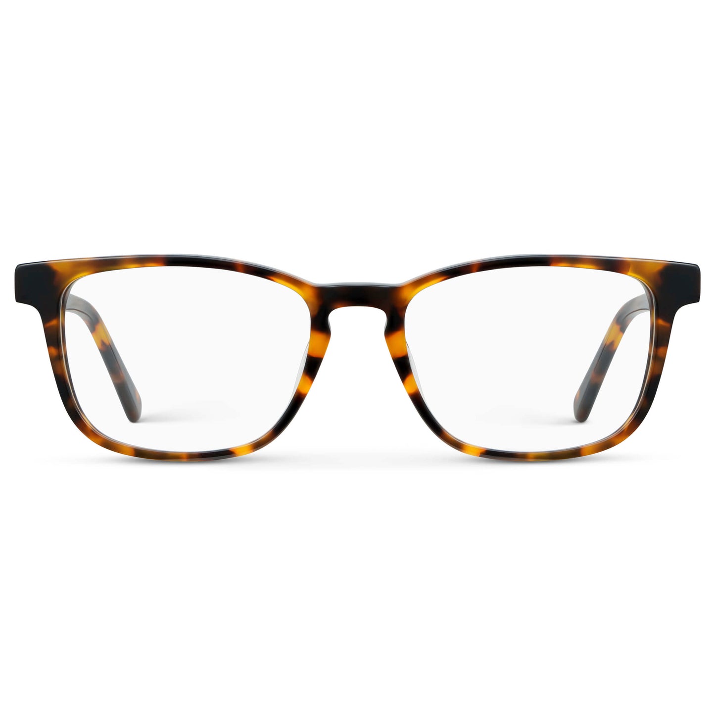 Autumn Tortoise || Women's Rectangular Blue Light Blocking Glasses with Autumn Tortoise Acetate Frame and Clear Lens