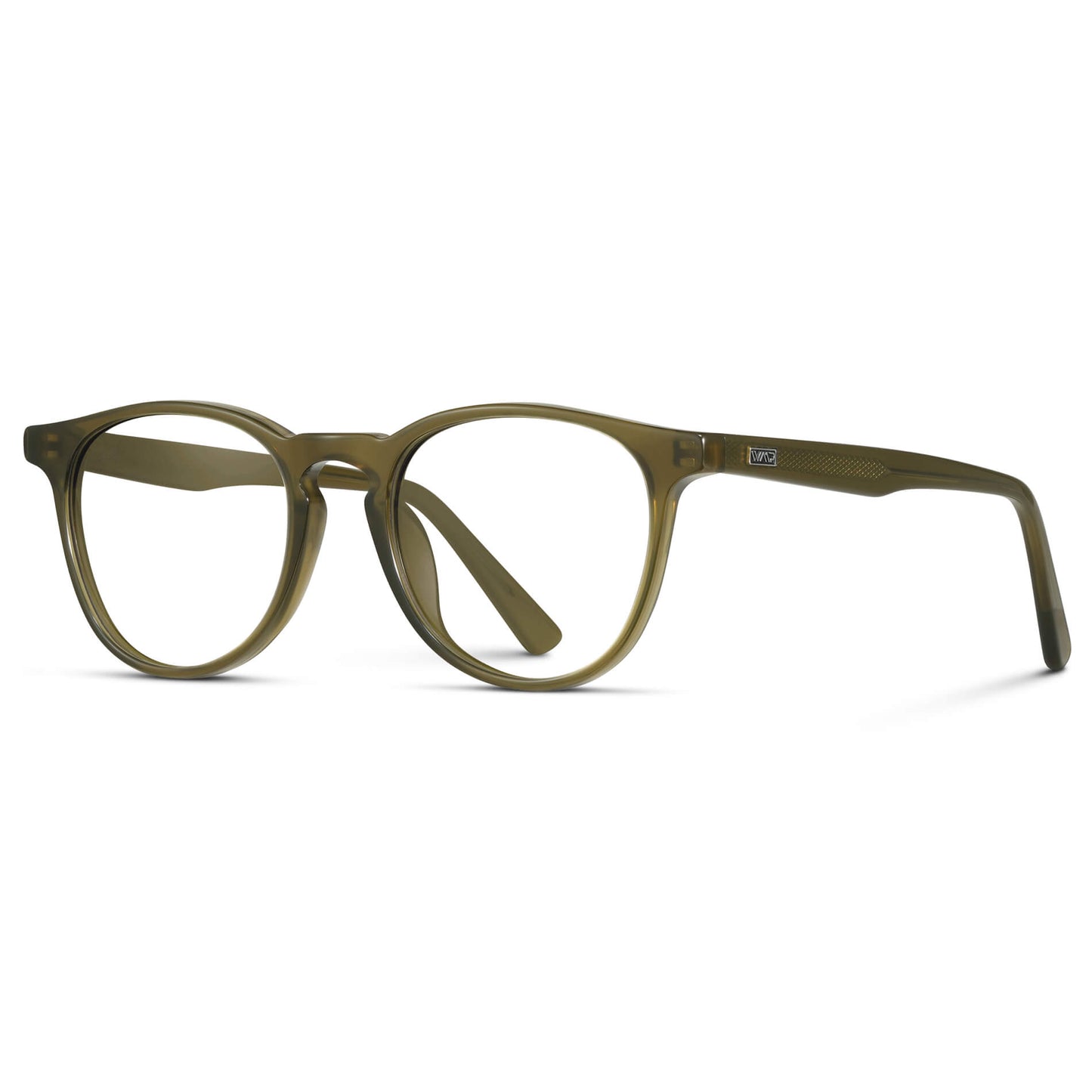 Saguaro Green || Round Eyeglasses with Green Frame and Clear Lenses