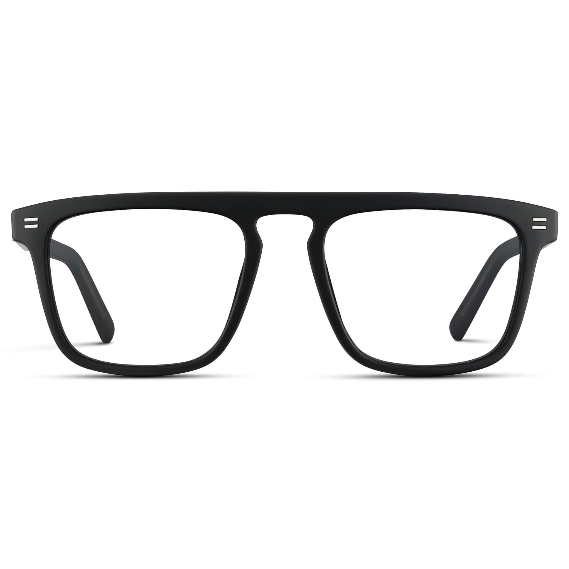 Matte Black || Prescription Frames with Clear Lens