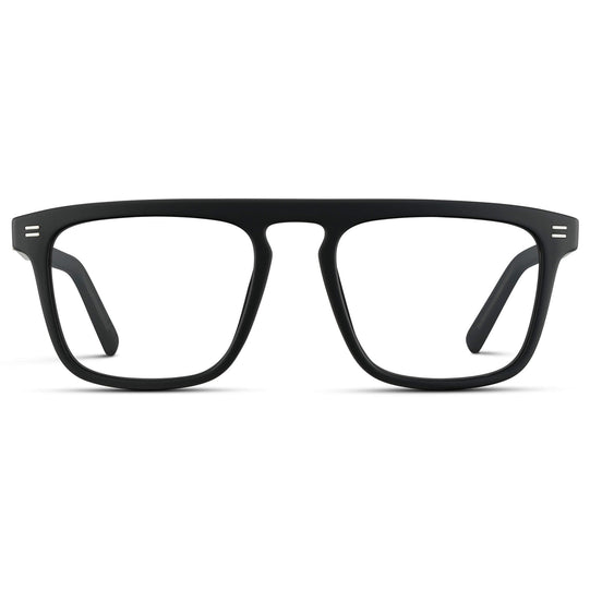 Matte Black || Prescription Frames with Clear Lens