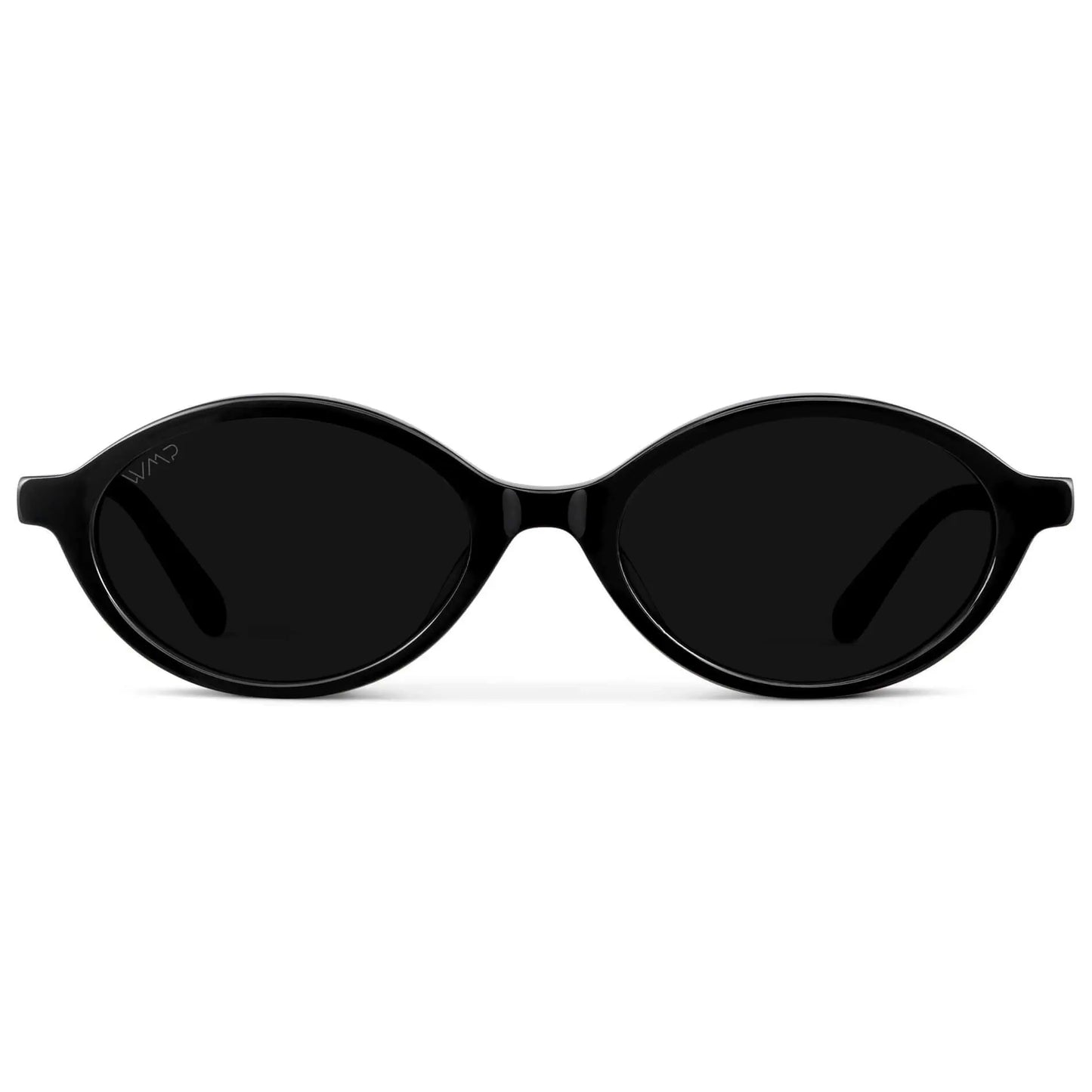 Black / Triple Black Lens || Women's Non-Polarized Anti-Reflective Sunglasses with Black Acetate Frame and Triple Black Lens