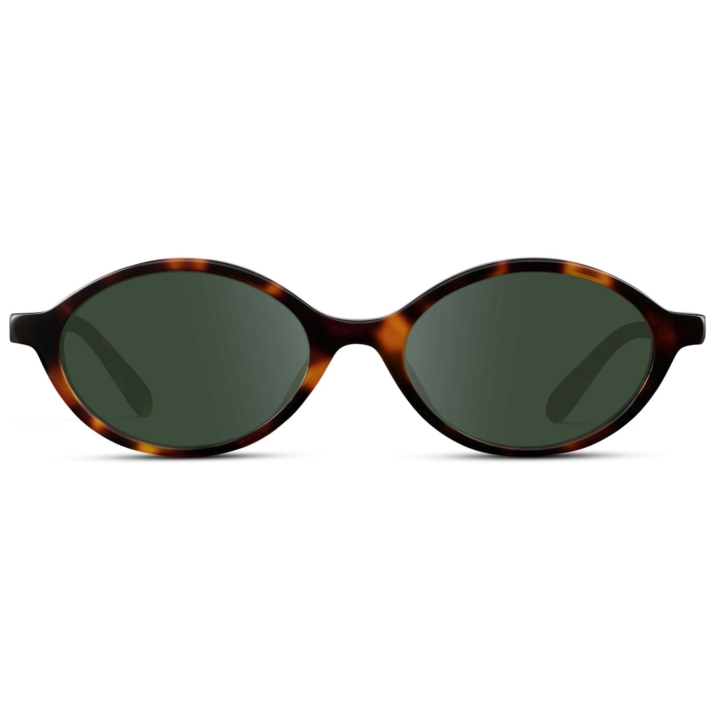 Brown Tortoise / G15 || Women's Prescription Sunglasses with Brown Tortoise Acetate Frame and Green Lens