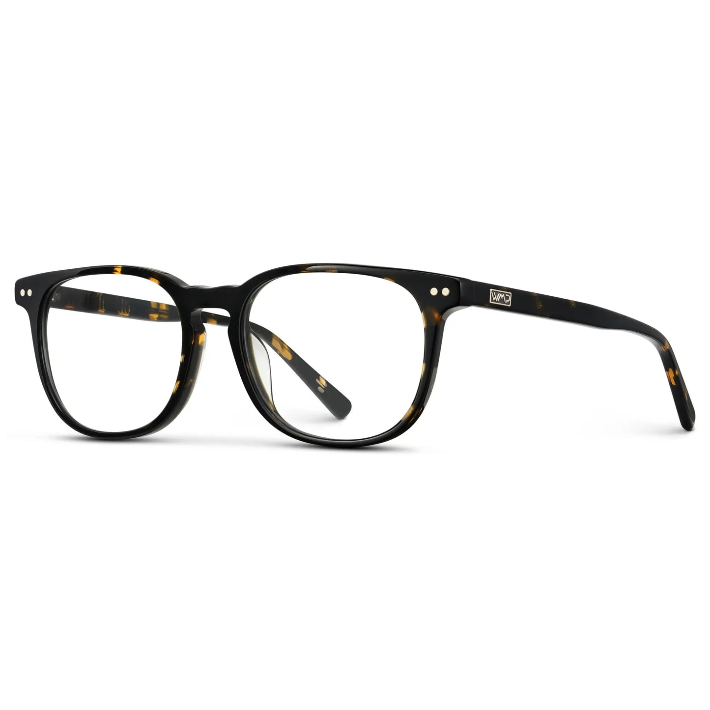 Obsidian Gold Tortoise || Men's Rectangular Blue Light blocking glasses with Obsidian Gold Tortoise acetate frame