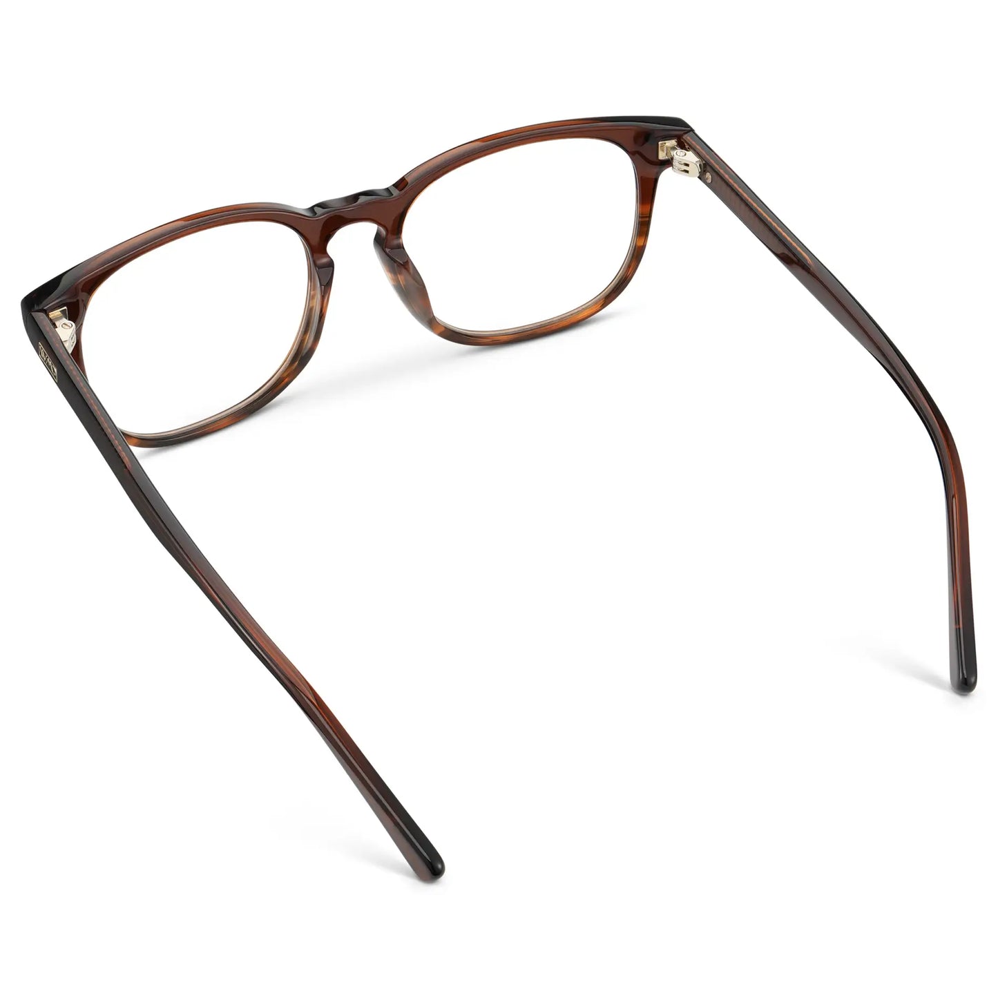 Rye Brown || Men's rectangular blue light blocking glasses with Rye Brown acetate frame